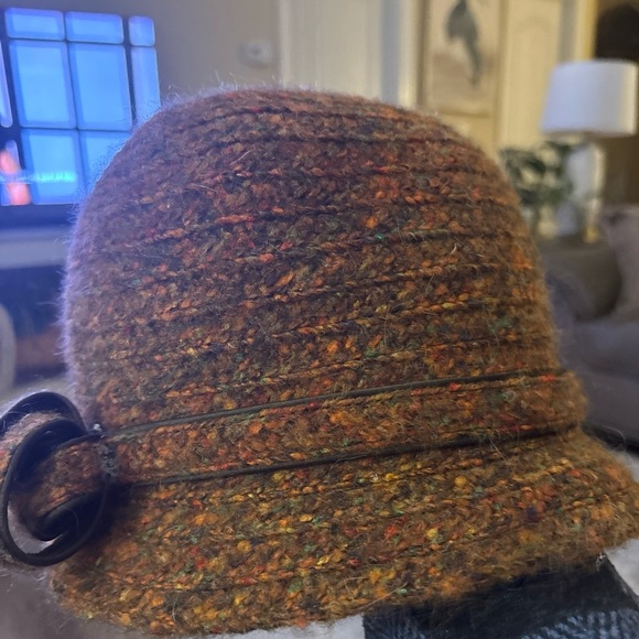 BETMAR NEW YORK HAT Weave Burnt Orange Brown Wool Blend Logo Design - Picture 2 of 12